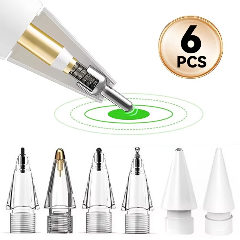 Ipad Pencil Stylus - 6 In 1 Replacement Pencil Tips