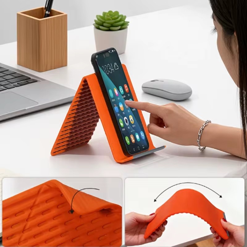 Tablet Stand Accessories - Flexible Foldable Silicone Phone Holder Portable