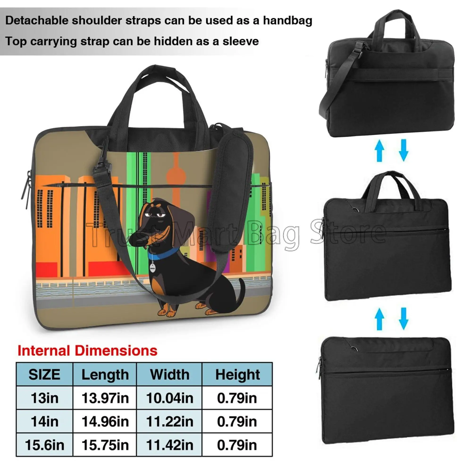 Cute Dachshund Print Laptop Ca - Boox Tablet Accessories ulasan dan harga