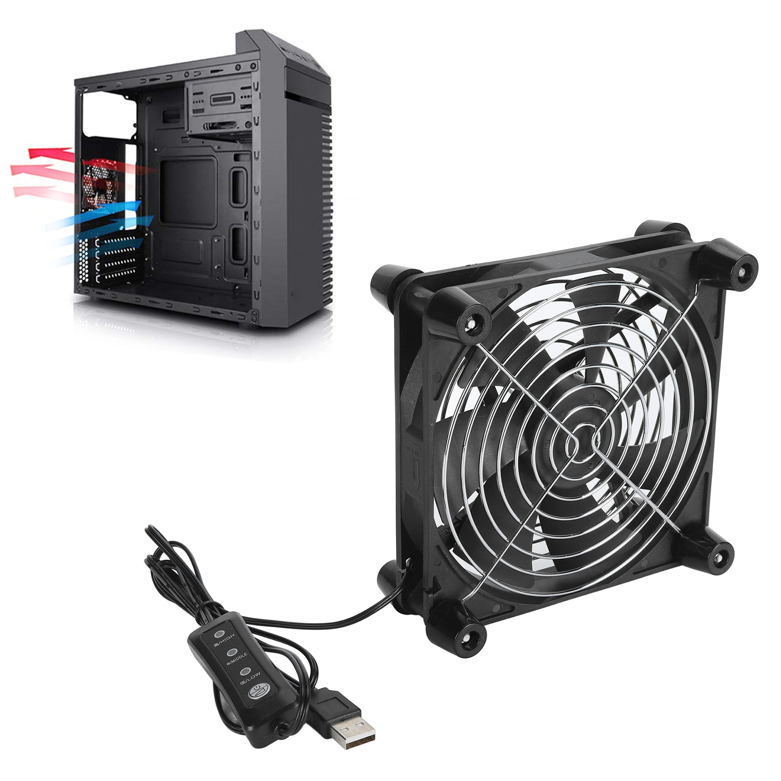 140mm Computer Case Fan 3 Spee - Boox Tablet Accessories ulasan dan harga