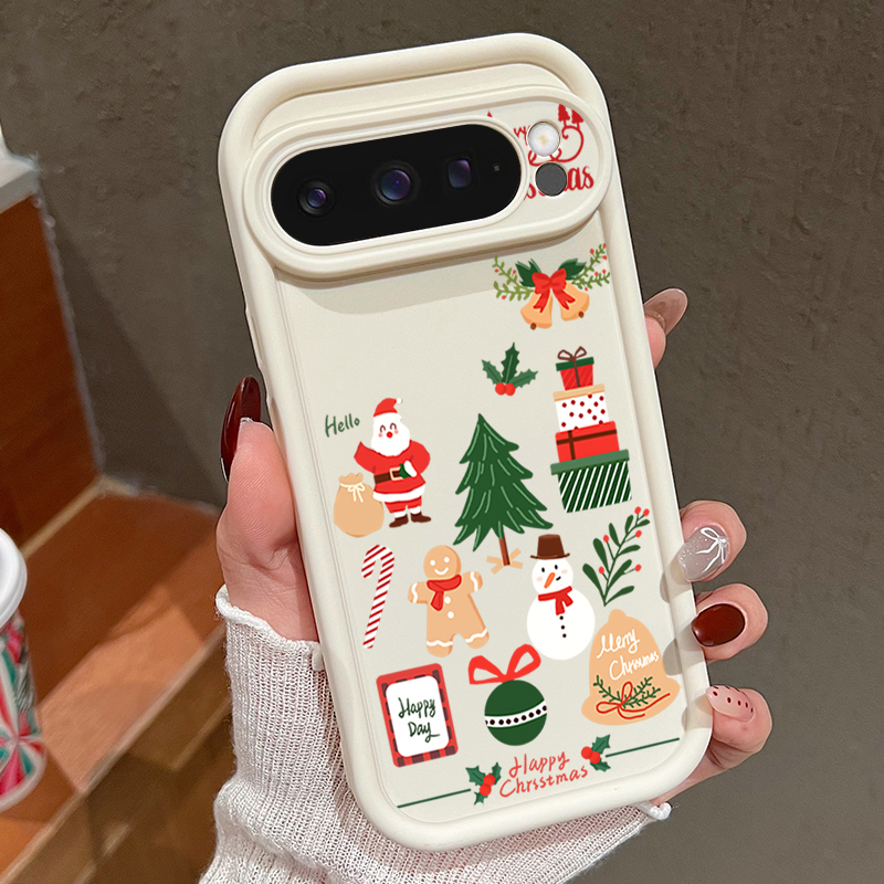 Happy Christmas Pattern Soft T - Google Pixel 9 Pro ulasan dan harga